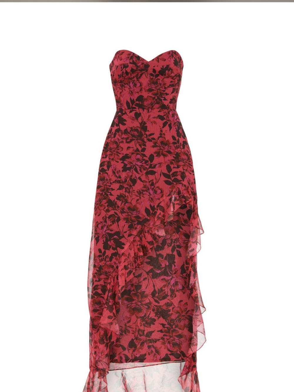 AMANDA UPRICHARD- $228- Eden Gown Strapless Maxi Dress Floral - Picture 6 of 6